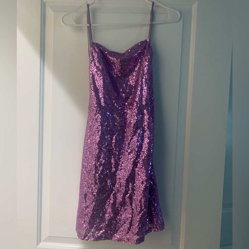 Lucy in the Sky Strappy Dress in Lavender Iridescence size XS - Picture 2 of 3